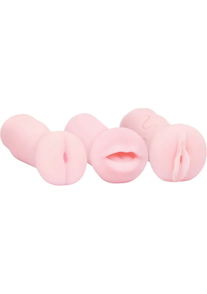 Male Sex Toys THE 9S The 9s Pocket Pink Mini Masturbator Trio