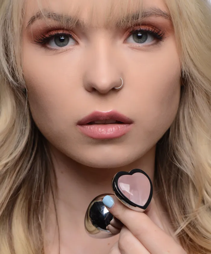 Male Sex Toys XR Brands Booty Sparks Rose Quartz Heart Anal Plug Medium Male Sex Toys XR Brands Booty Sparks Rose Quartz Heart Anal Plug Medium