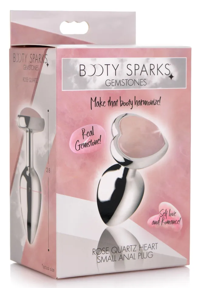 Male Sex Toys XR Brands Booty Sparks Rose Quartz Heart Anal Plug Medium Male Sex Toys XR Brands Booty Sparks Rose Quartz Heart Anal Plug Medium