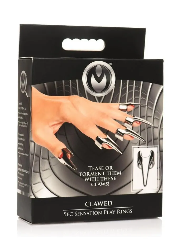 Master Series Male Sex Toys Master Series Clawed Sensation Stainless Steel Play Rings