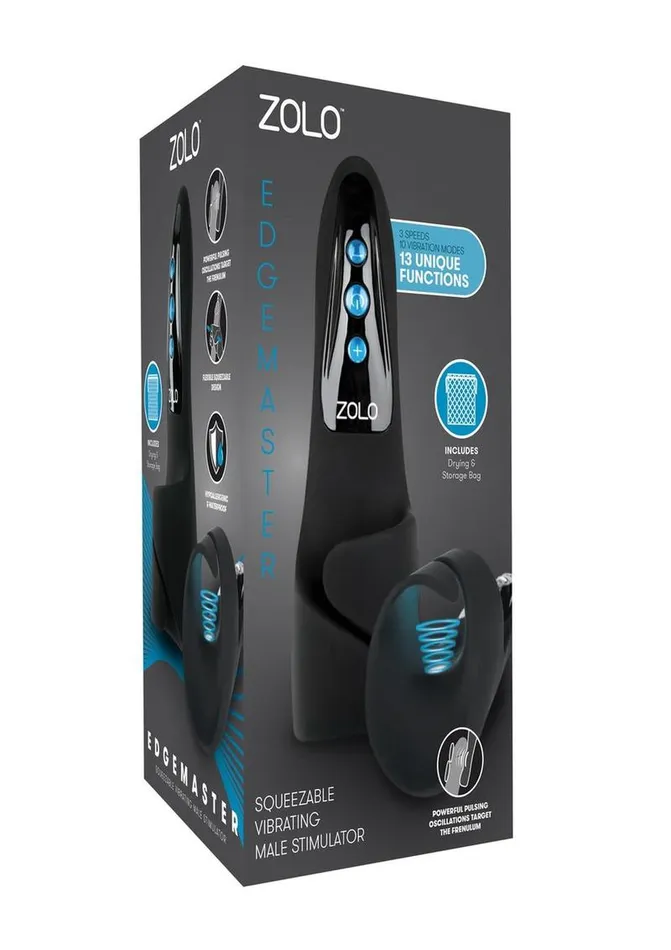 Zolo Male Sex Toys ZOLO Edgemaster Silicone Rechargeable Vibrating Masturbator