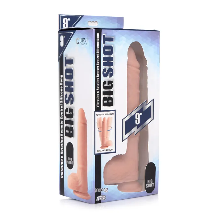 Big Shot Female Sex Toys BIG SHOT 9 ROTATING RECHARGEABLE LIQUID SILICONE DONG WITH BALLS Big Shot Female Sex Toys BIG SHOT 9 ROTATING RECHARGEABLE LIQUID SILICONE DONG WITH BALLS