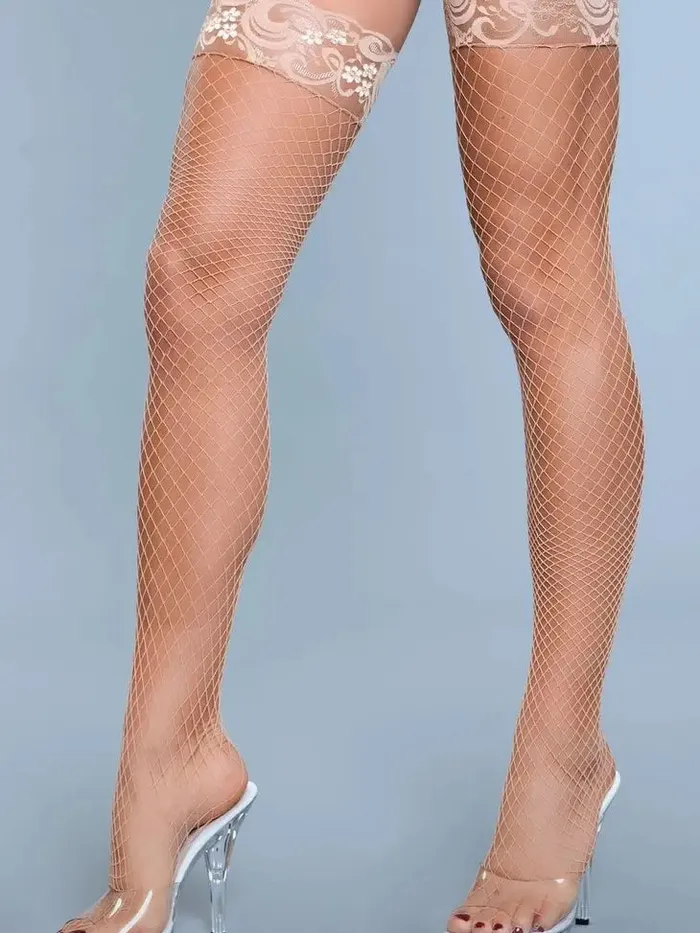 Couples bewicked Amber Lace Top Fishnet Thigh Highs