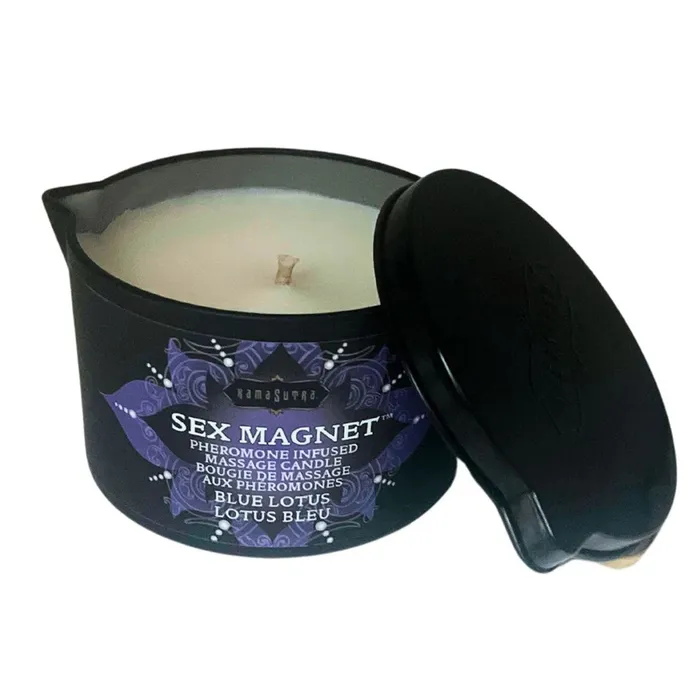 Couples Kama Sutra Sex Magnet Blue Lotus Pheromone Massage Candle 6oz