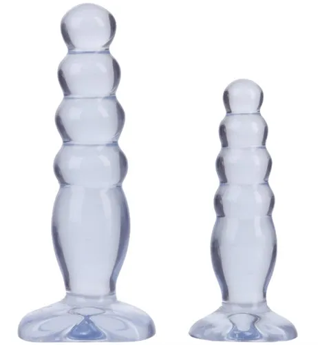 Crystal Jellies Anal Delight Trainer Kit Clear Doc Johnson Anal