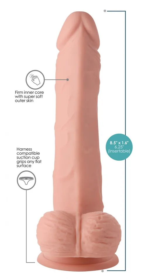 Easy Riders 8 Thrusting Dildo With Balls Light Easy Riders Female Sex Toys Easy Riders 8 Thrusting Dildo With Balls Light Easy Riders Female Sex Toys