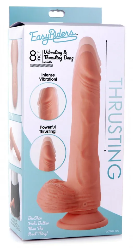 Easy Riders 8 Thrusting Dildo With Balls Light Easy Riders Female Sex Toys Easy Riders 8 Thrusting Dildo With Balls Light Easy Riders Female Sex Toys