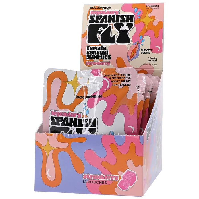 Enhancers Doc Johnson Spanish Fly Female Sex Gummies 12 Pack 2 Pcs Per Pack Strawberry Enhancers Doc Johnson Spanish Fly Female Sex Gummies 12 Pack 2 Pcs Per Pack Strawberry