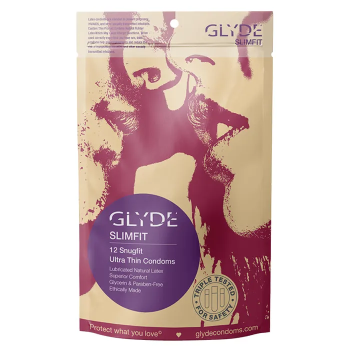 Female Sex Toys GLYDE GLYDE SlimFit Ultra Thin Condoms 12pk