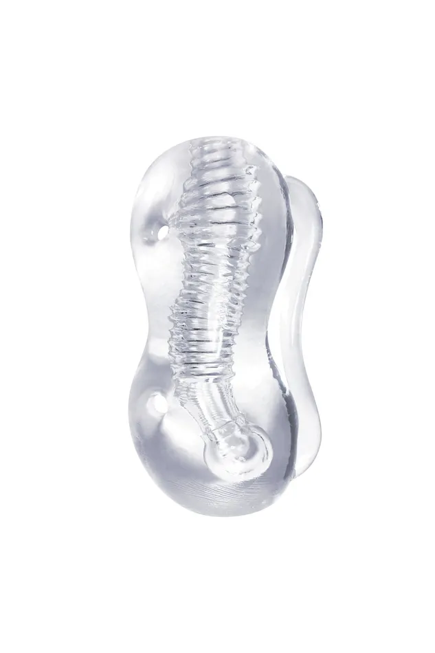 Icon Brands The 9s Clear Stroke Twister Masturbator Male Sex Toys