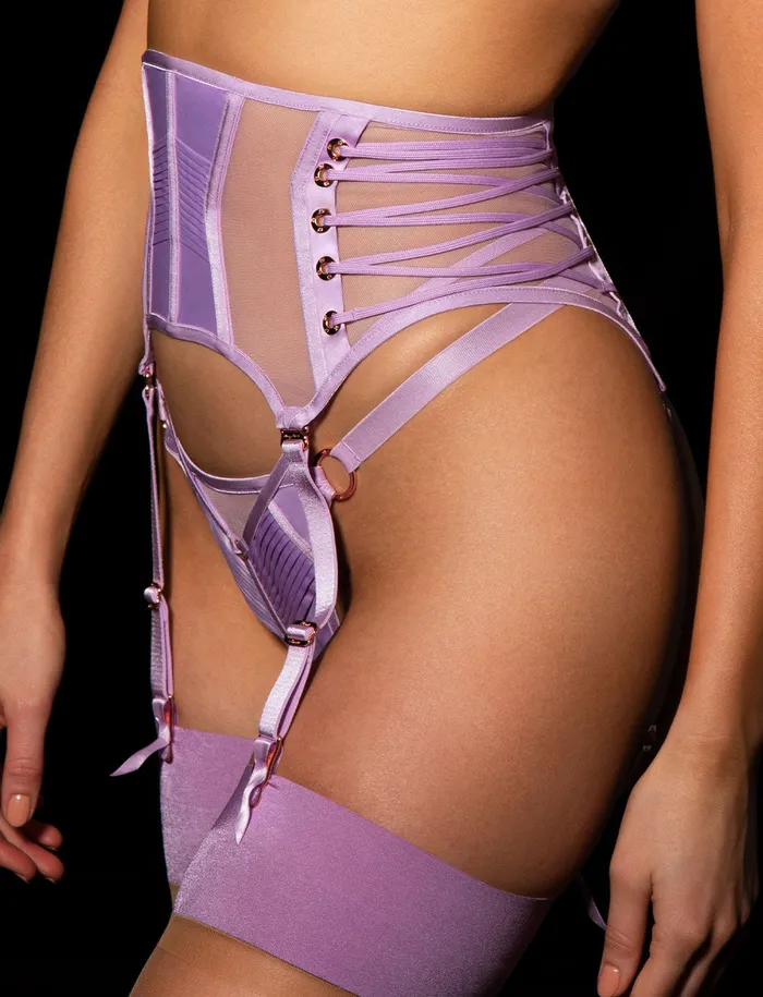 Jerry Lilac Garter Belt Honey Birdette Vibrators