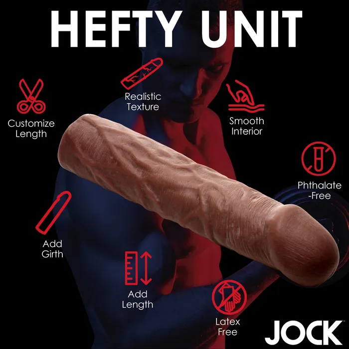 JOCK Extra Long 3 Penis Extension Sleeve Dark Color Jock Male Sex Toys JOCK Extra Long 3 Penis Extension Sleeve Dark Color Jock Male Sex Toys