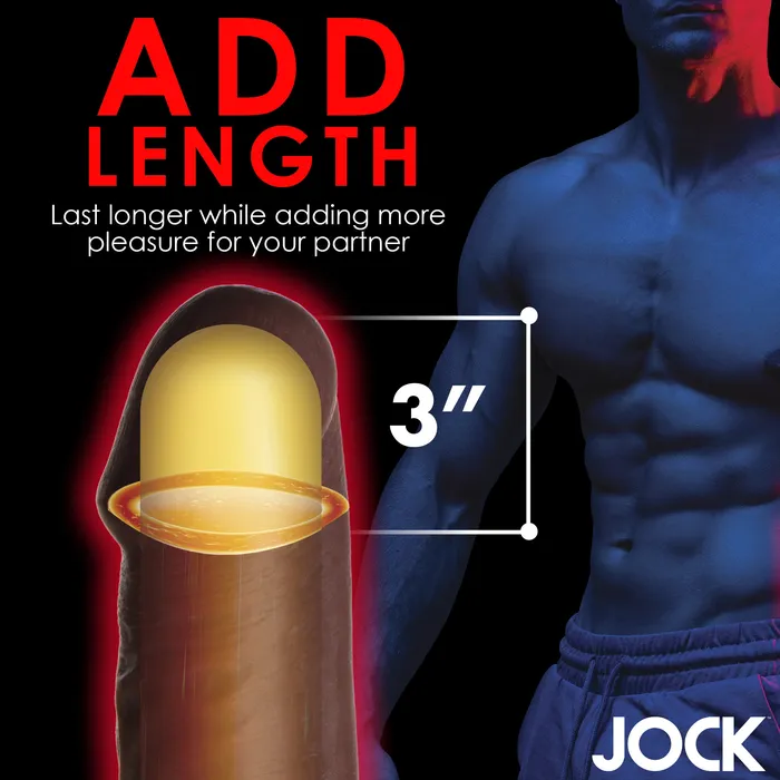 JOCK Extra Long 3 Penis Extension Sleeve Dark Color Jock Male Sex Toys JOCK Extra Long 3 Penis Extension Sleeve Dark Color Jock Male Sex Toys