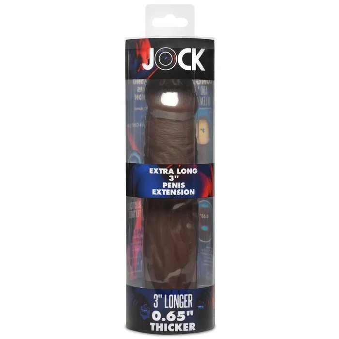 JOCK Extra Long 3 Penis Extension Sleeve Dark Color Jock Male Sex Toys JOCK Extra Long 3 Penis Extension Sleeve Dark Color Jock Male Sex Toys