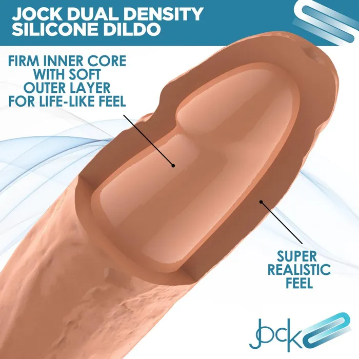 Jock Jock 7 Dual Density Silicone Dildo with Balls Light Female Sex Toys Jock Jock 7 Dual Density Silicone Dildo with Balls Light Female Sex Toys