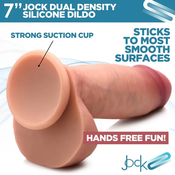 Jock Jock 7 Dual Density Silicone Dildo with Balls Light Female Sex Toys Jock Jock 7 Dual Density Silicone Dildo with Balls Light Female Sex Toys