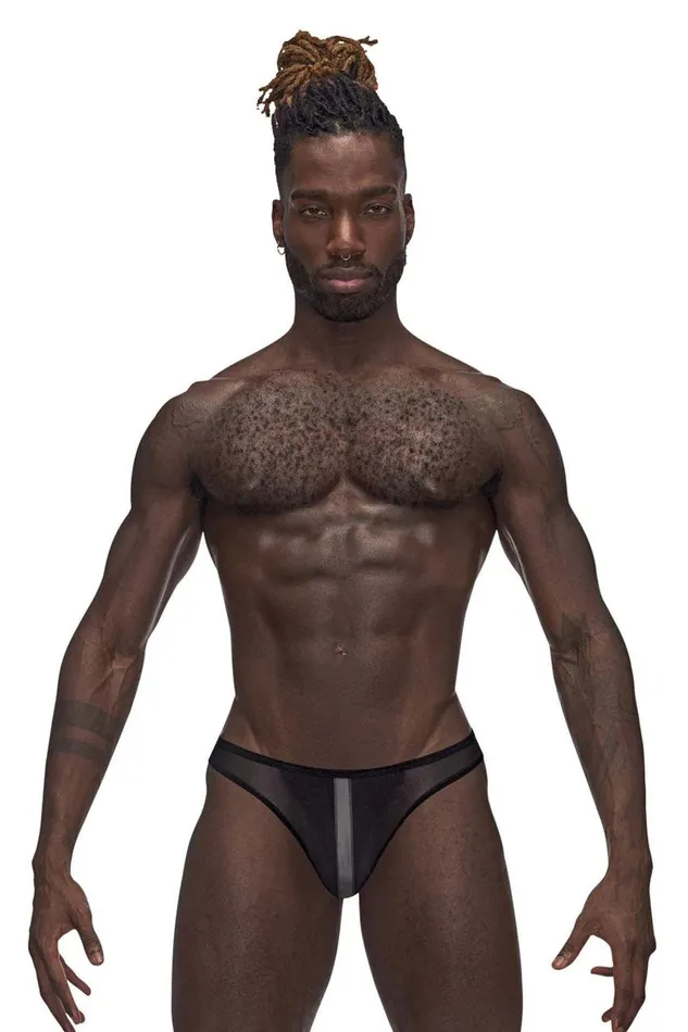 Landing Strip Bikini Brief XL Black Male Power Anal