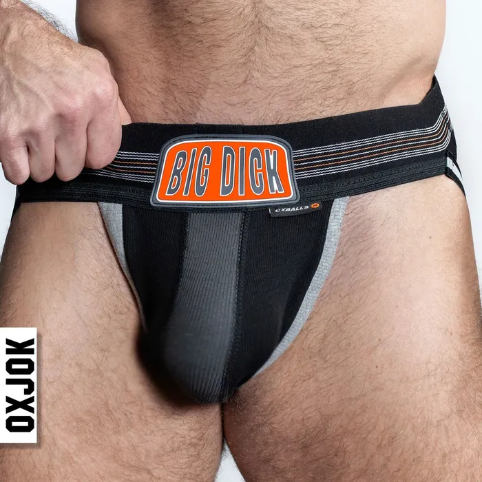 OXJok Anal Bulger the Big Pouch Jock Black Iron Medium