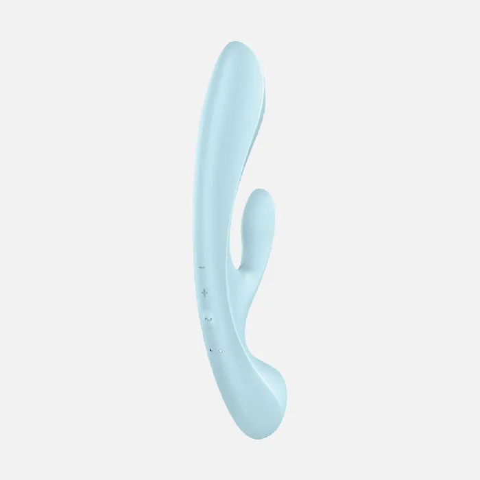 Satisfyer Vibrators Triple Oh Rabbit Vibrator Light Blue3009 Satisfyer Vibrators Triple Oh Rabbit Vibrator Light Blue3009