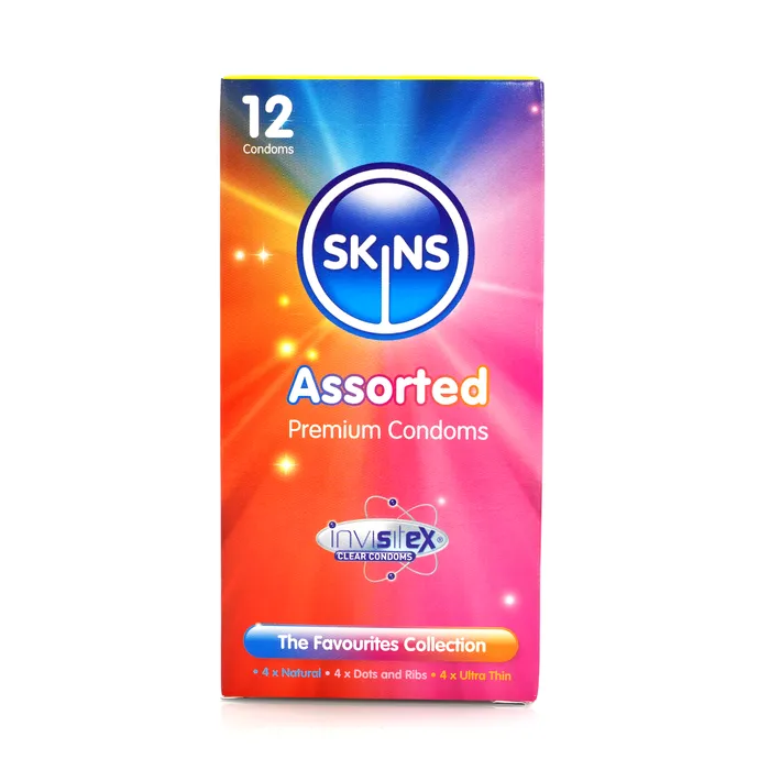 Skins Condoms Assorted 12 Pack Skins Female Sex Toys
