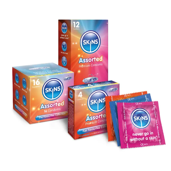 Skins Condoms Assorted 12 Pack Skins Female Sex Toys