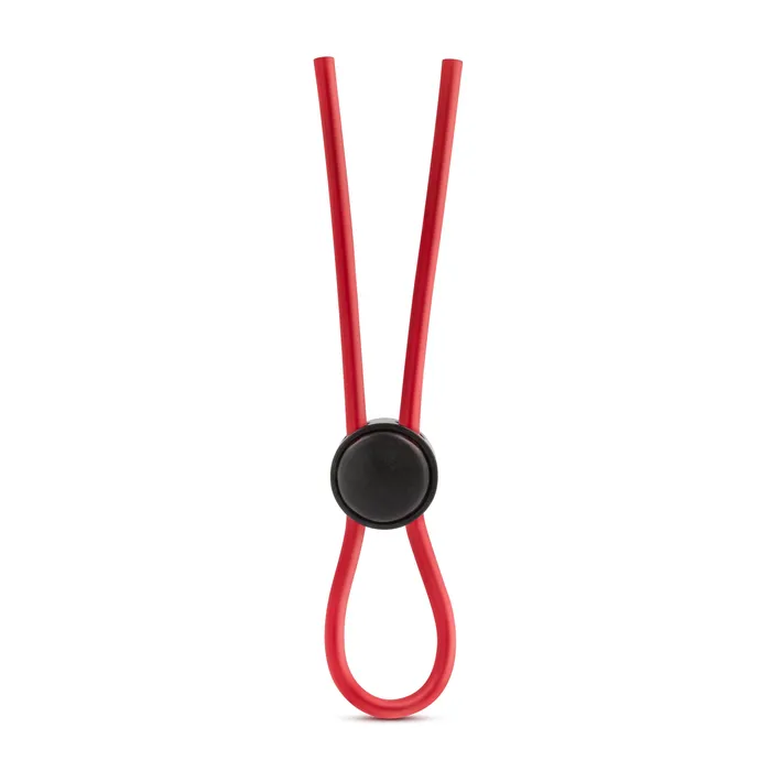 Stay Hard Silicone Loop Cock Ring Red Blush Male Sex Toys