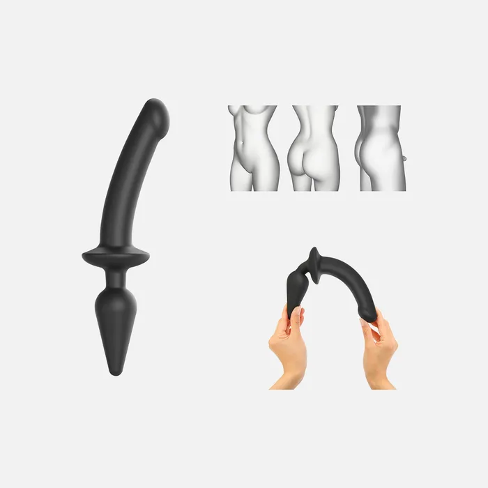 Strap On Me Switch PlugIn SemiRealistic Dildo Sml Black Anal Strap On Me Switch PlugIn SemiRealistic Dildo Sml Black Anal