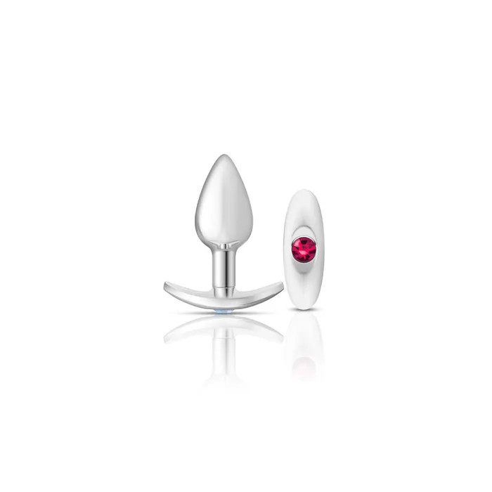 Viben Anal Cheeky CharmsSilver Metal Butt Plug Kit Clearbright Pink