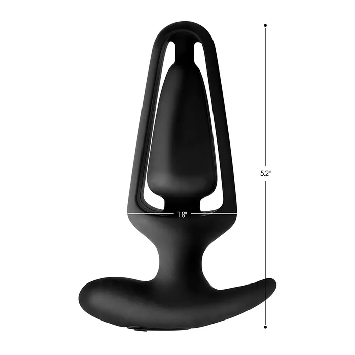 7X Vibrating Hollow Silicone Anal Plug Ass Thumpers Male Sex Toys
