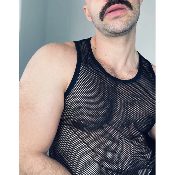 Anal Adam4Adam Black Mesh Adam4Adam Tank Top