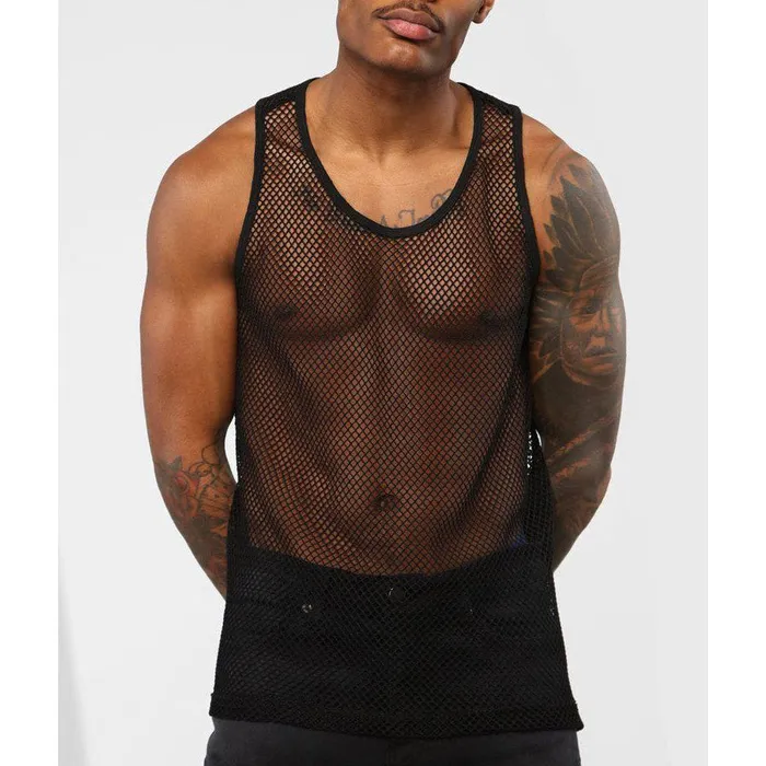 Anal Adam4Adam Black Mesh Adam4Adam Tank Top