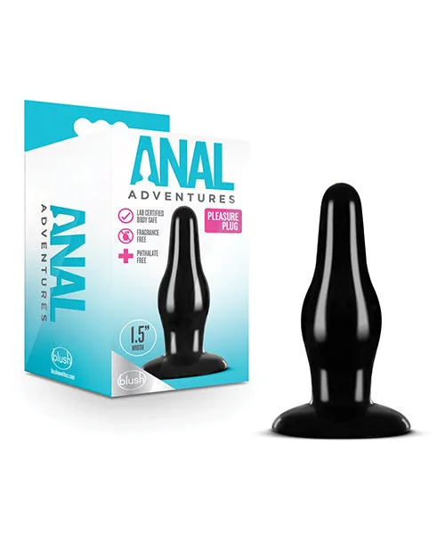Anal Anal Adventures Anal Adventures Pleasure Butt Plug Black Anal Anal Adventures Anal Adventures Pleasure Butt Plug Black