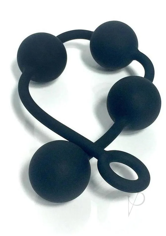 Anal Boneyard Boneyard Silicone Ass Ballz Anal Beads Medium Black