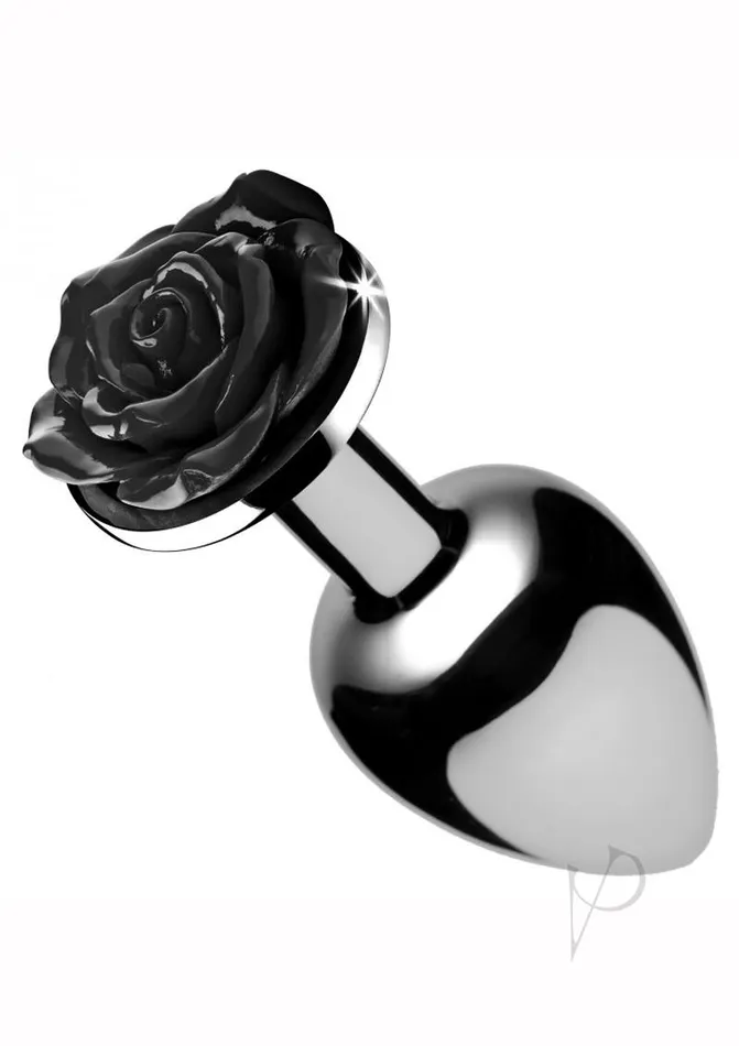 Anal Booty Sparks Rose Butt Plug Large Black Booty Sparks