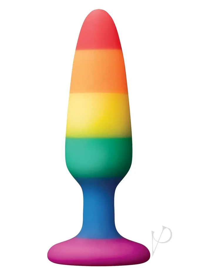 Anal Colours Colours Pleasure Plug Pride Edition Silicone Butt Plug Small Rainbow