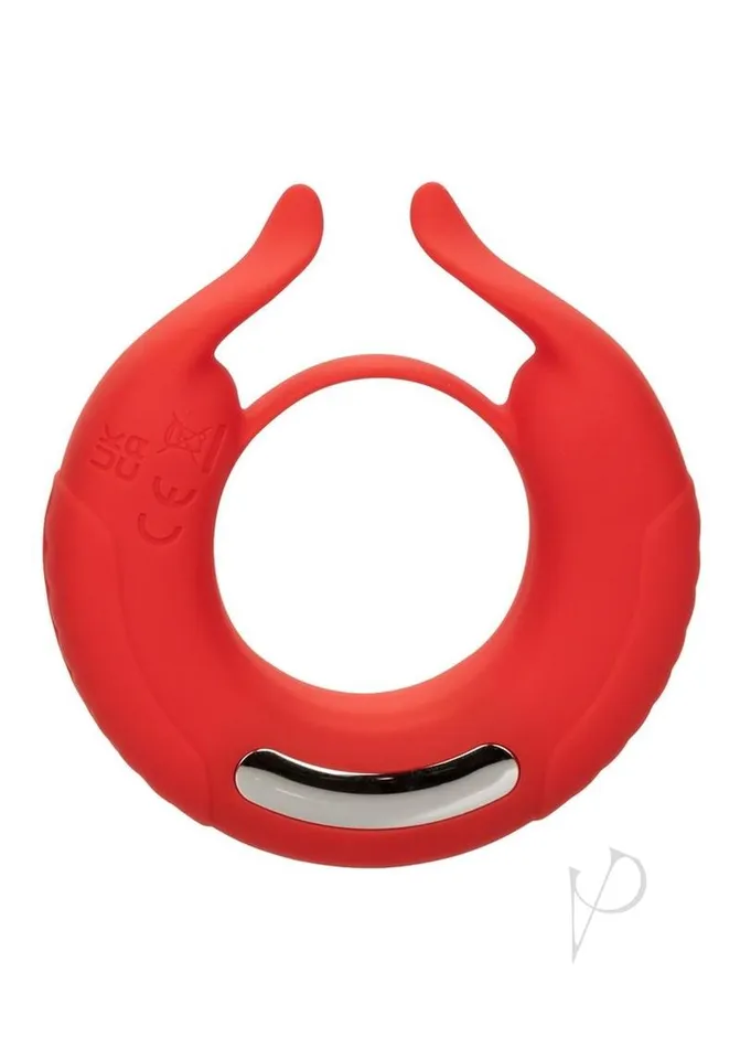 Anal Couples Enhancers Silicone Rechargeable Taurus Enhancer Couples Ring Red