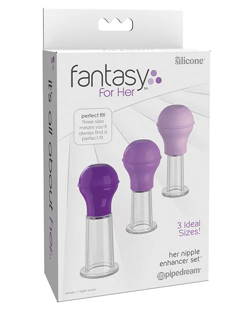 Anal Fantasy For Her Fantasy For Her Nipple Enhancer Set 3 Size Kit Silicone Purple