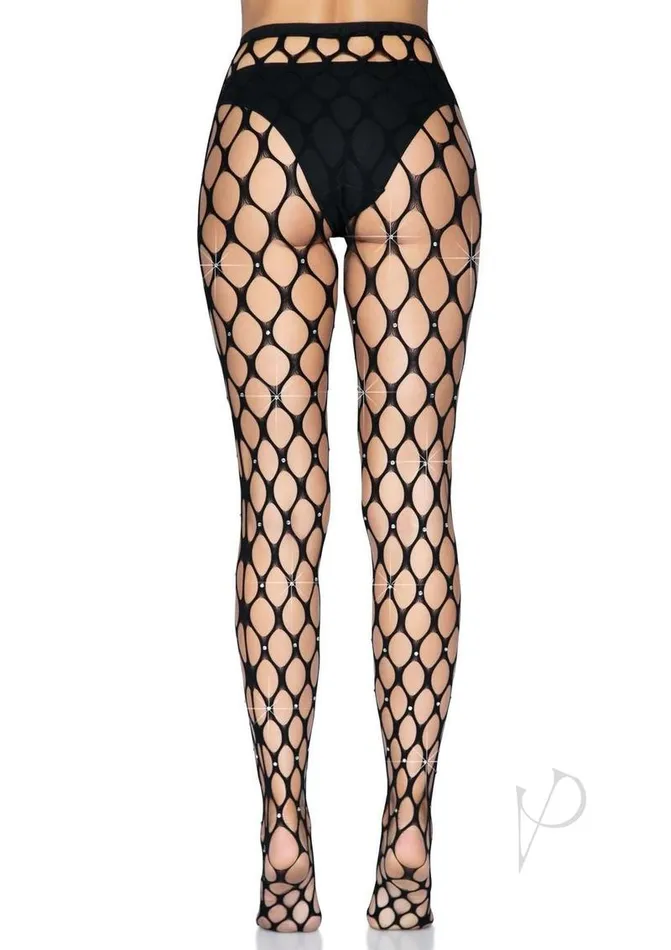 Anal Leg Avenue Leg Avenue Rhinestone Jumbo Pothole Net Tights OS Black Anal Leg Avenue Leg Avenue Rhinestone Jumbo Pothole Net Tights OS Black