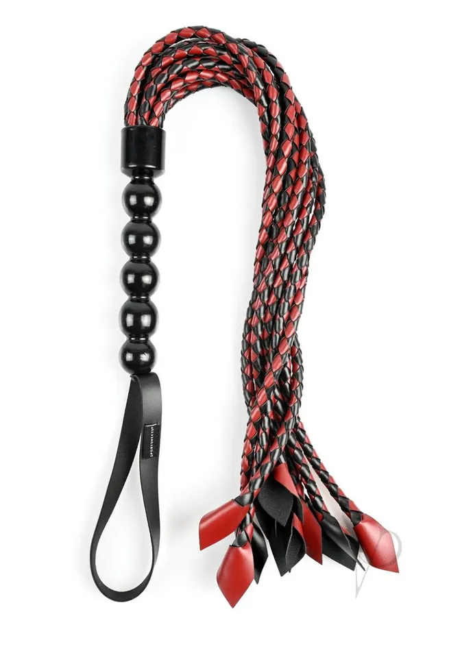 Anal Saffron Saffron Braided Flogger BlackRed