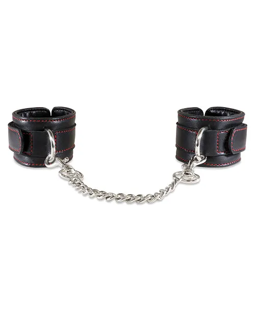 Anal Sultra Leather Sultra Lambskin Handcuffs w5 12 Chain Black