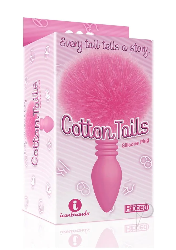 Anal The 9s Cottontails Silicone Ribbed Bunny Tail Butt Plug Pink The 9s