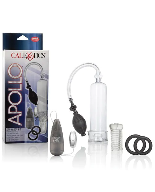 Apollo Penis Pump StaHard Kit Black Apollo Male Sex Toys