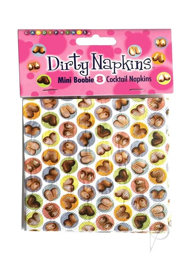 Candyprints Party Enhancers Candyprints Dirty Napkins Boob 8 per pack