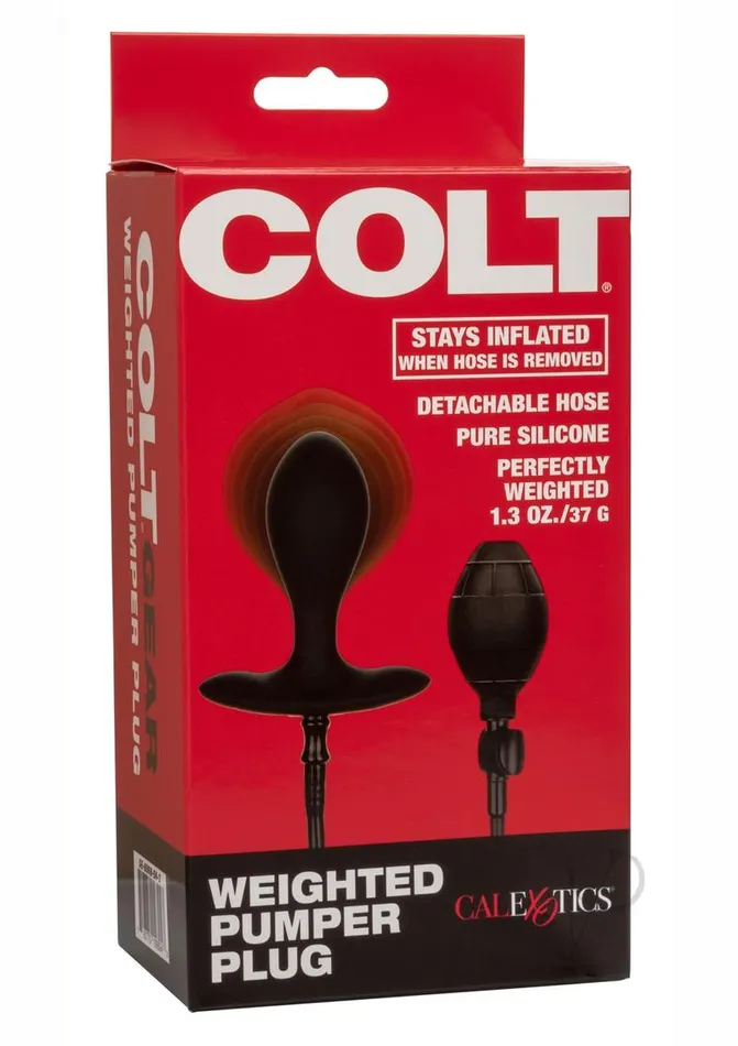 Colt Anal COLT Weighted Pumper Inflatable Silicone Anal Plug Black