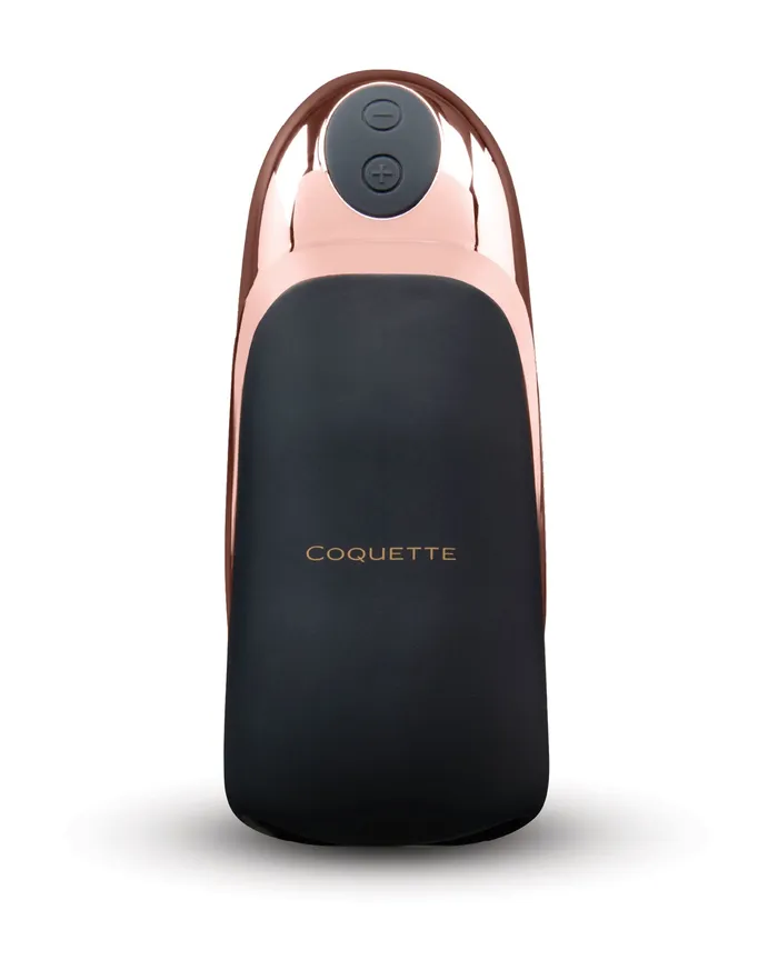 Coquette Anal Coquette The Hedonist Rechargeable Silicone Stroker BlackGold Coquette Anal Coquette The Hedonist Rechargeable Silicone Stroker BlackGold