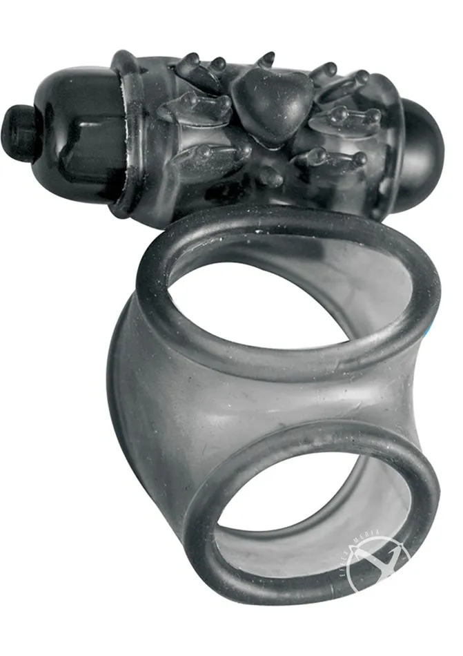 Couples Macho MachO Vibrating Cock Sling Cock Ring Black