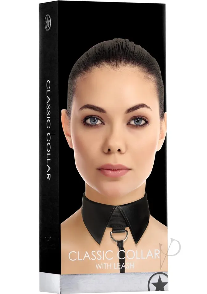 Couples Ouch Ouch Classic Collar with Leash Black