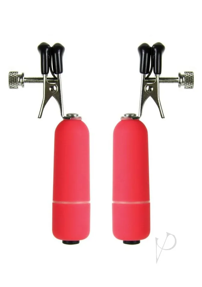 Couples Ouch Ouch Vibrating Nipple Clamps Red Couples Ouch Ouch Vibrating Nipple Clamps Red
