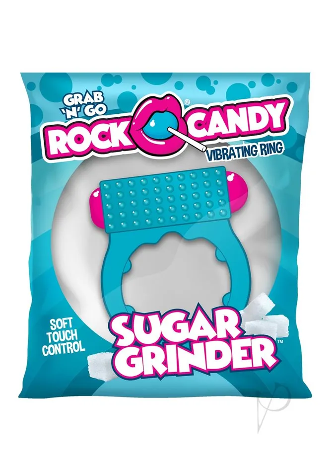 Couples Rock Candy Toys Rock Candy Sugar Grinder Vibrating Cock Ring Blue