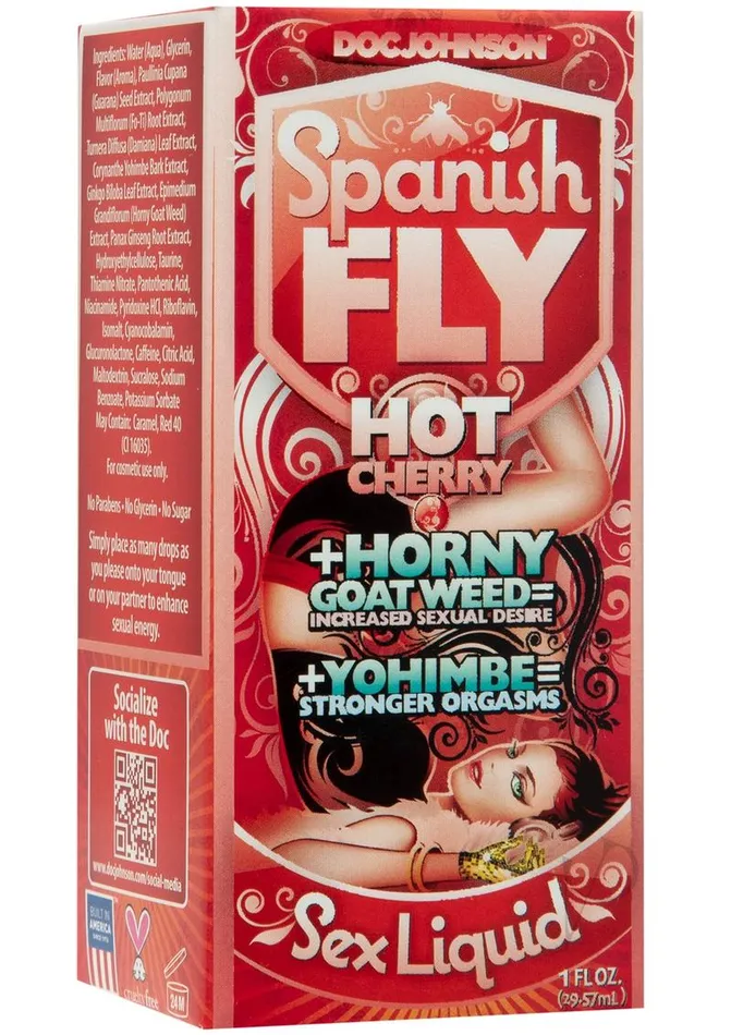 Couples Spanish Fly By Doc Johnson Spanish Fly Sex Drops Hot Cherry 1oz